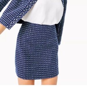 Lilly Pulitzer Navy Plaid Mini Skirt